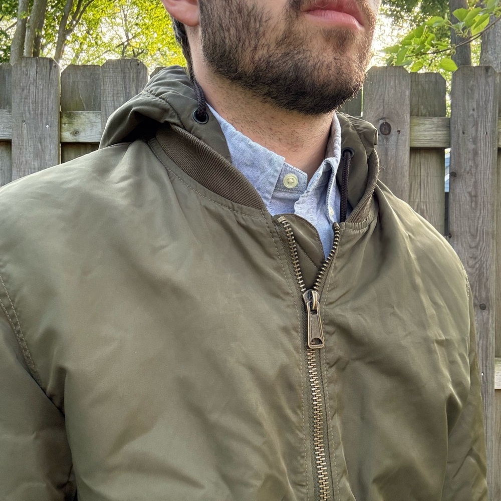 Divided Olive Bomber Jacket